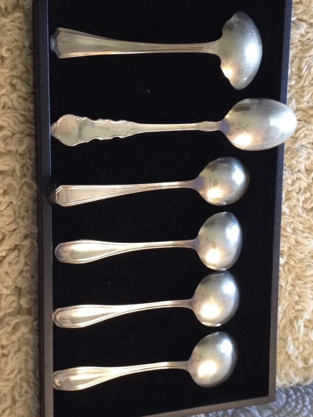 6 Pc Lot of EP Serving Spoons Reed & Barton Wm Rodgers Patterns Traditional